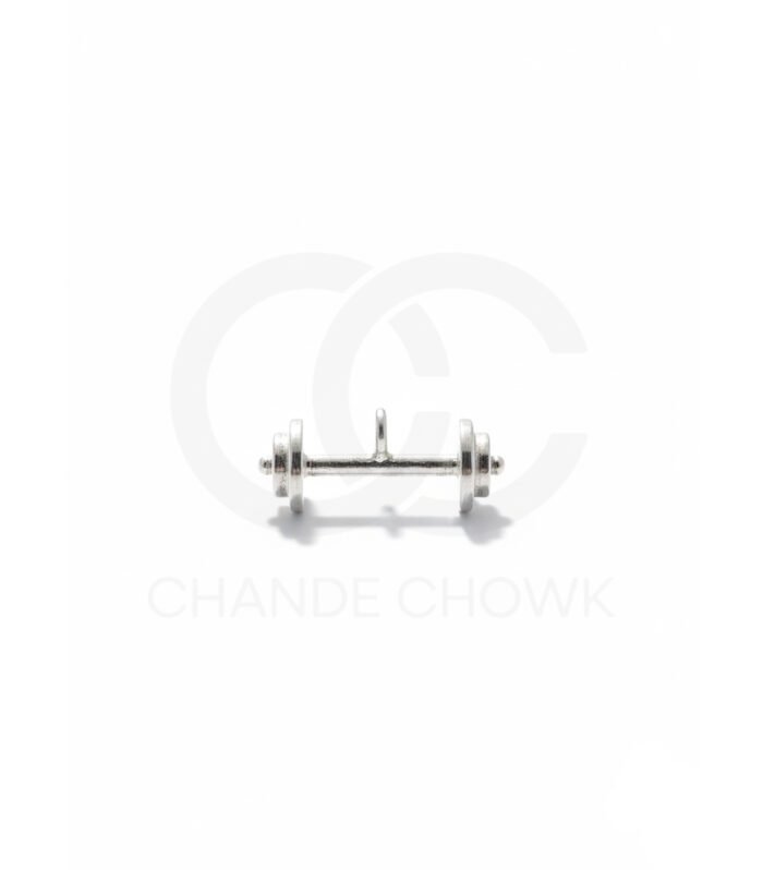 Sterling Silver Dumbbell Pendant – 925 Silver Fitness Jewelry