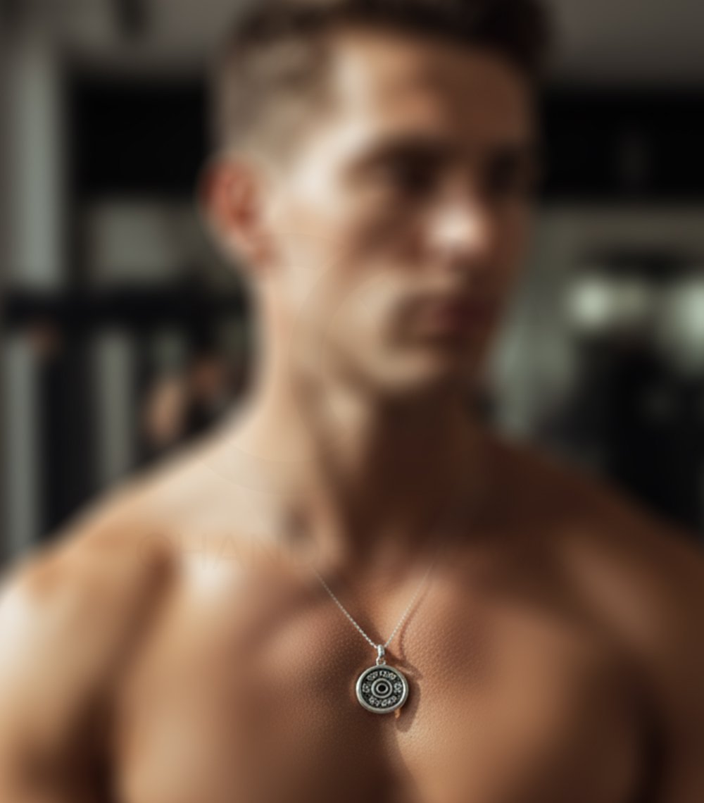 No Pain No Gain, Weight Plate Pendant – 925 Sterling Silver - Image 3