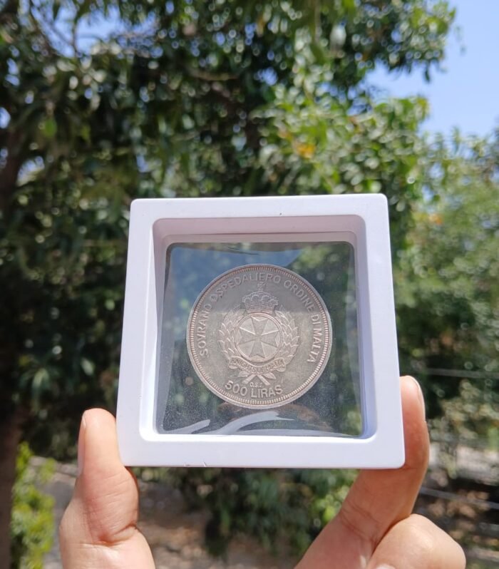 2005 Order of Malta Fantasy 500 Liras – XV Mediterranean Games (Almeria) – 1 oz .999 Silver